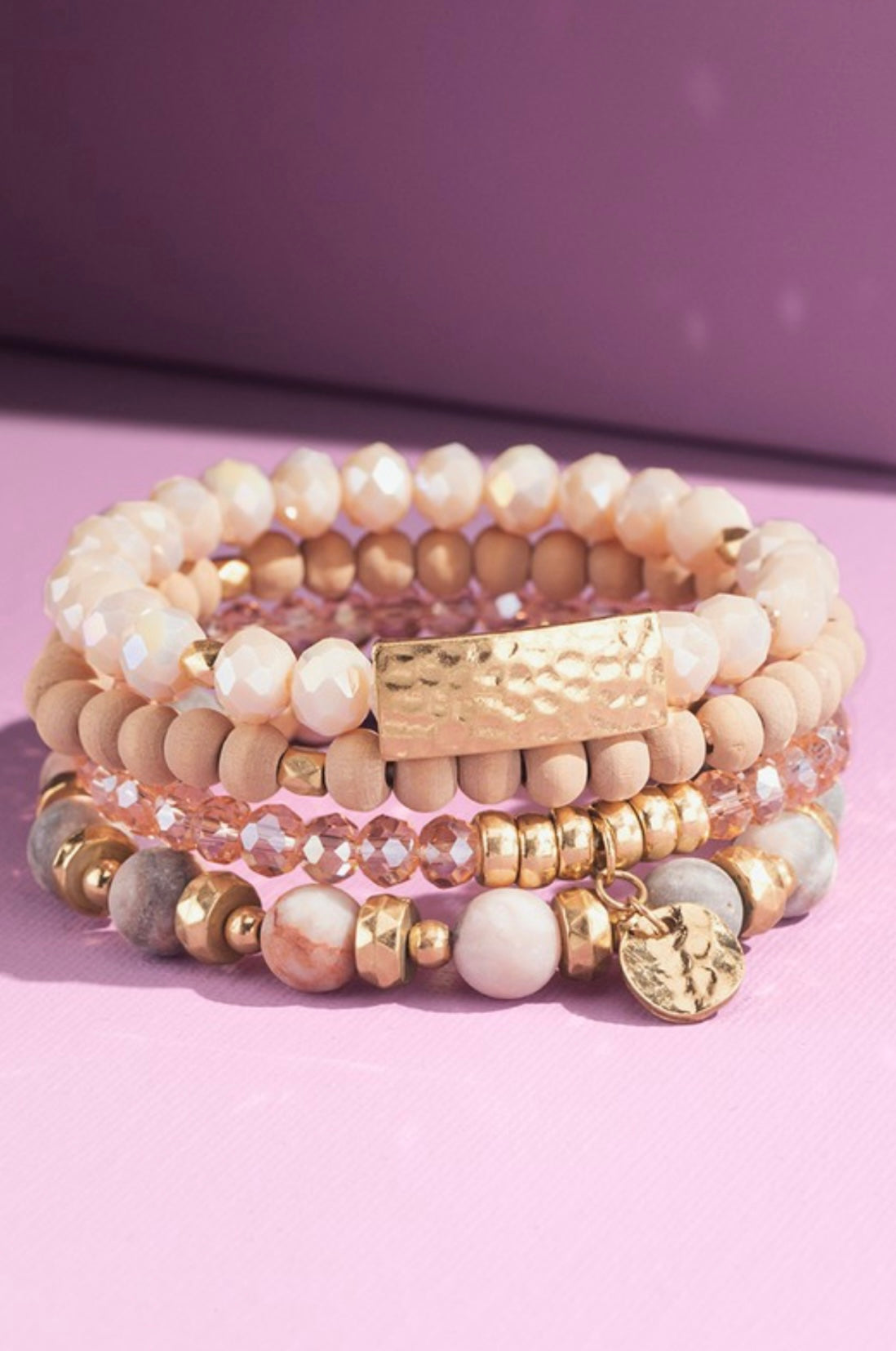 Natural Stone Stackable Bracelet