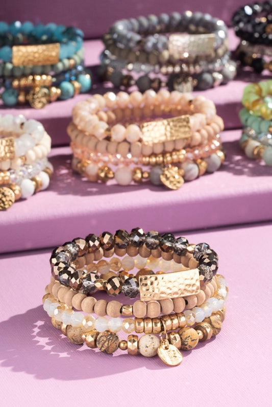 Natural Stone Stackable Bracelet