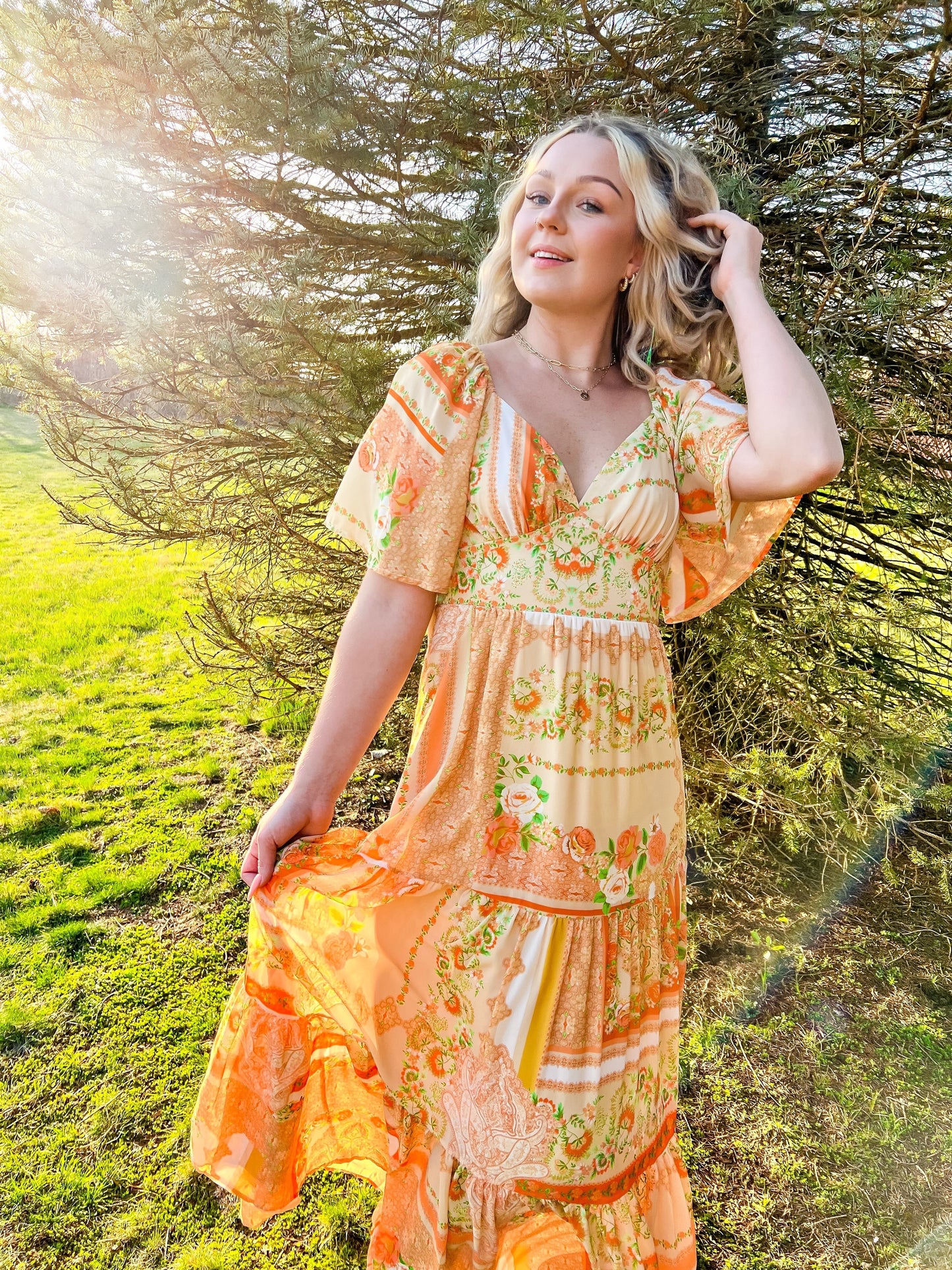 The Secret Garden Printed Maxi Dress