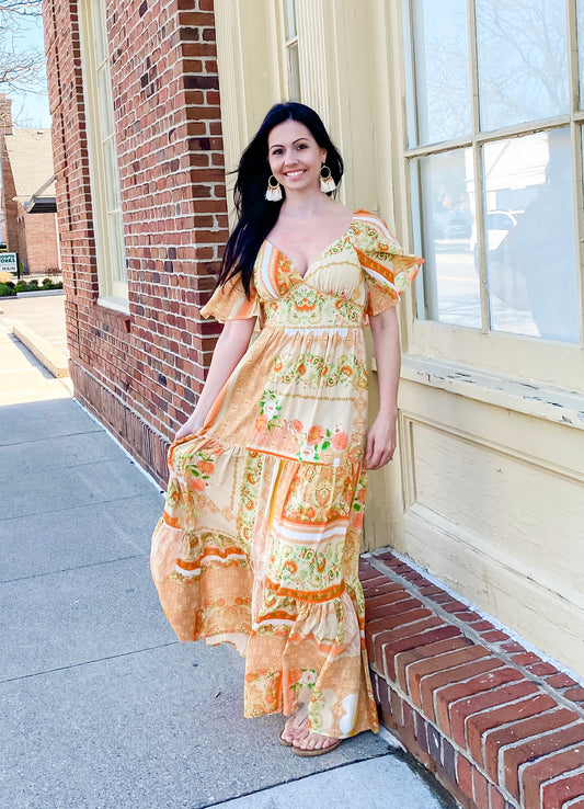 The Secret Garden Printed Maxi Dress