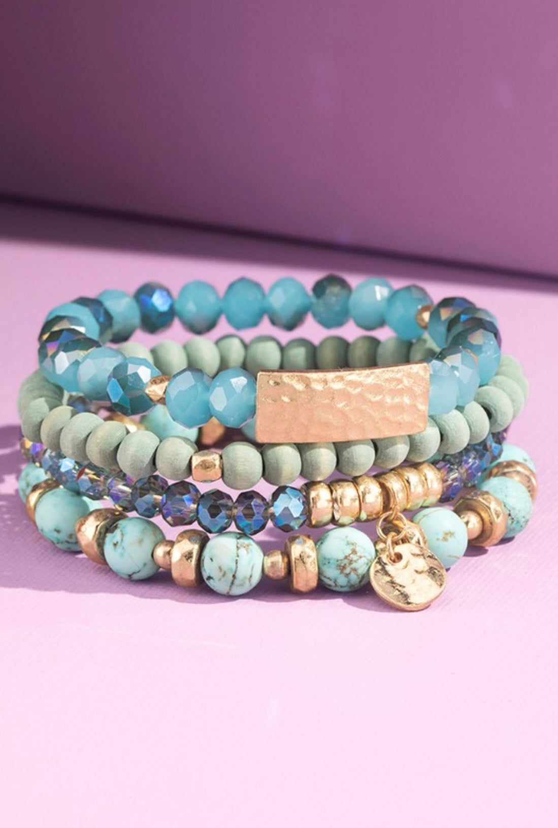 Natural Stone Stackable Bracelet