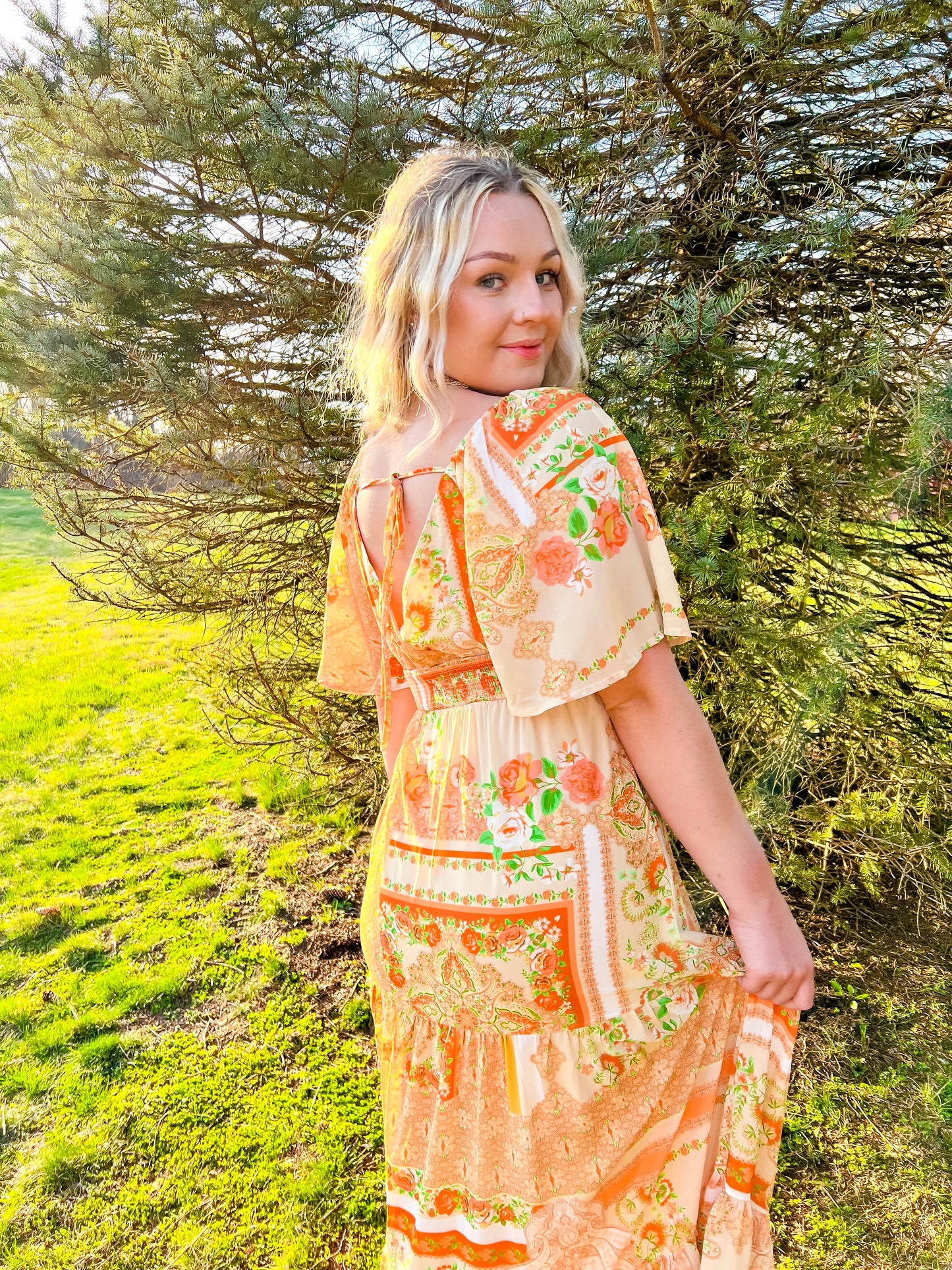 The Secret Garden Printed Maxi Dress