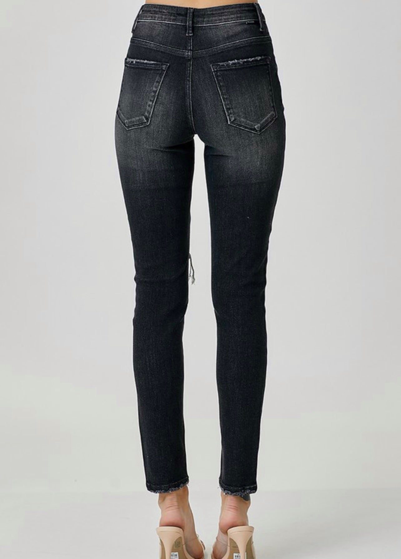 Trinity High Rise Crossover Relaxed Skinny Jeans